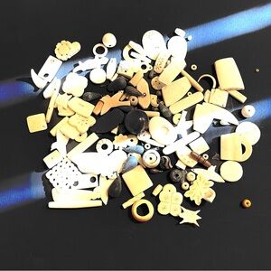 Various Bone Pieces for Jewelry Design or Crafting